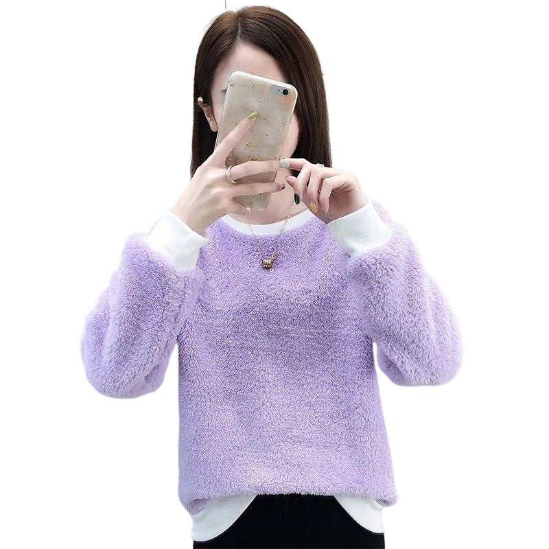 Women's autumn and winter solid color sweater