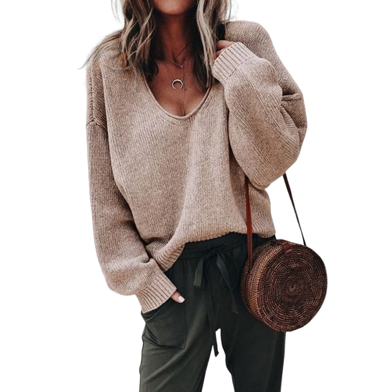 V Neck Long Sleeve Sweater