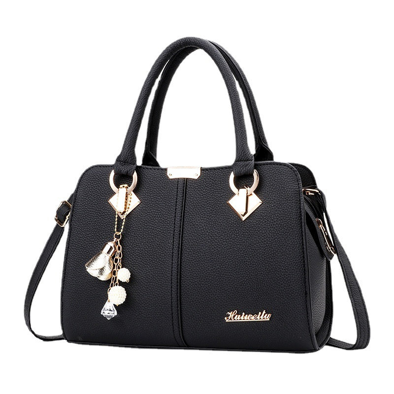 Solid Color One Shoulder PU Leather Bag