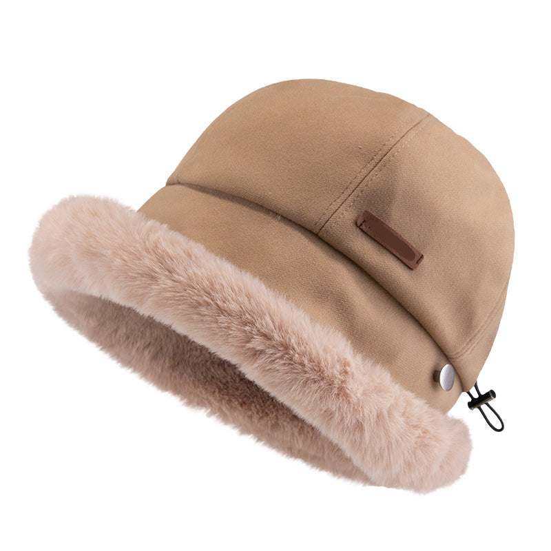 Winter thick plush ear protection hat