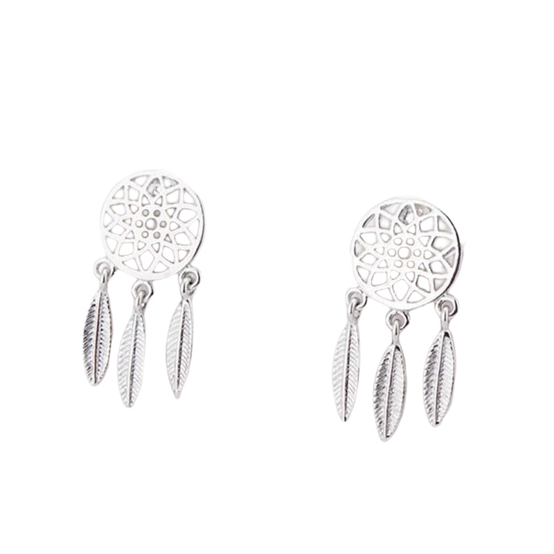 Dreamcatcher Crystal Charm Earrings