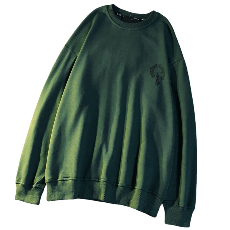 Printed Vintage Crewneck Sweatshirt