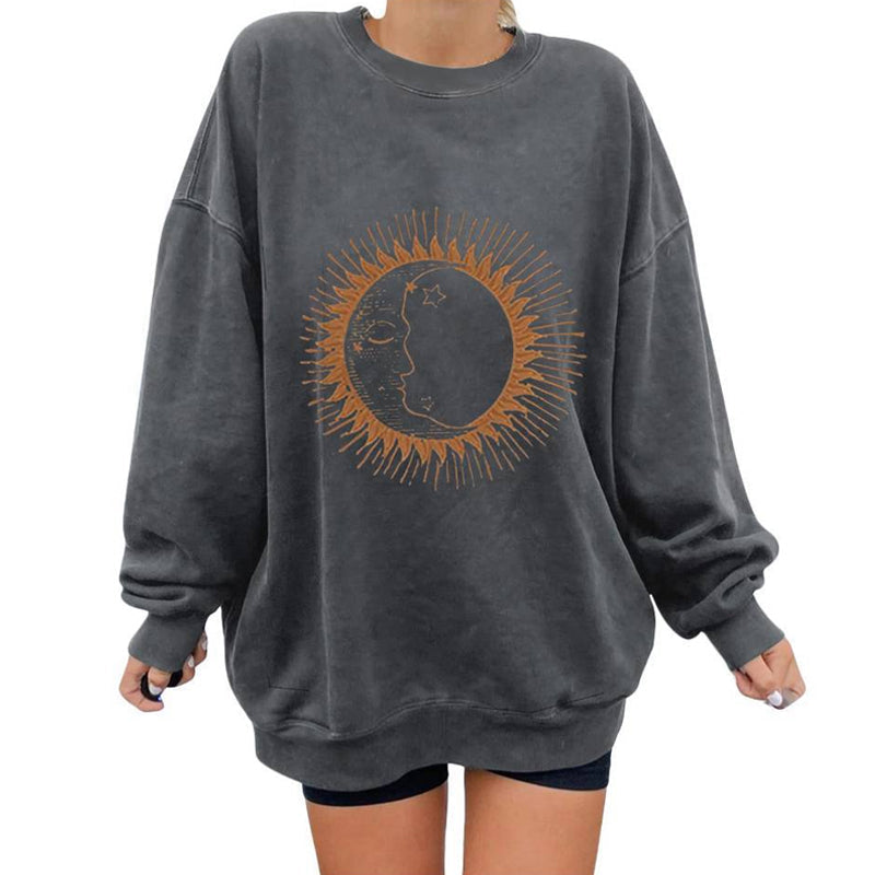 Round Neck Pullover Sweatshirt