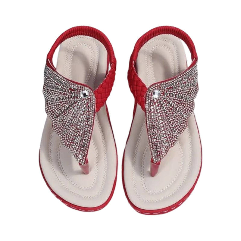 Crystal Rome Fashion Clip Toe Slippers