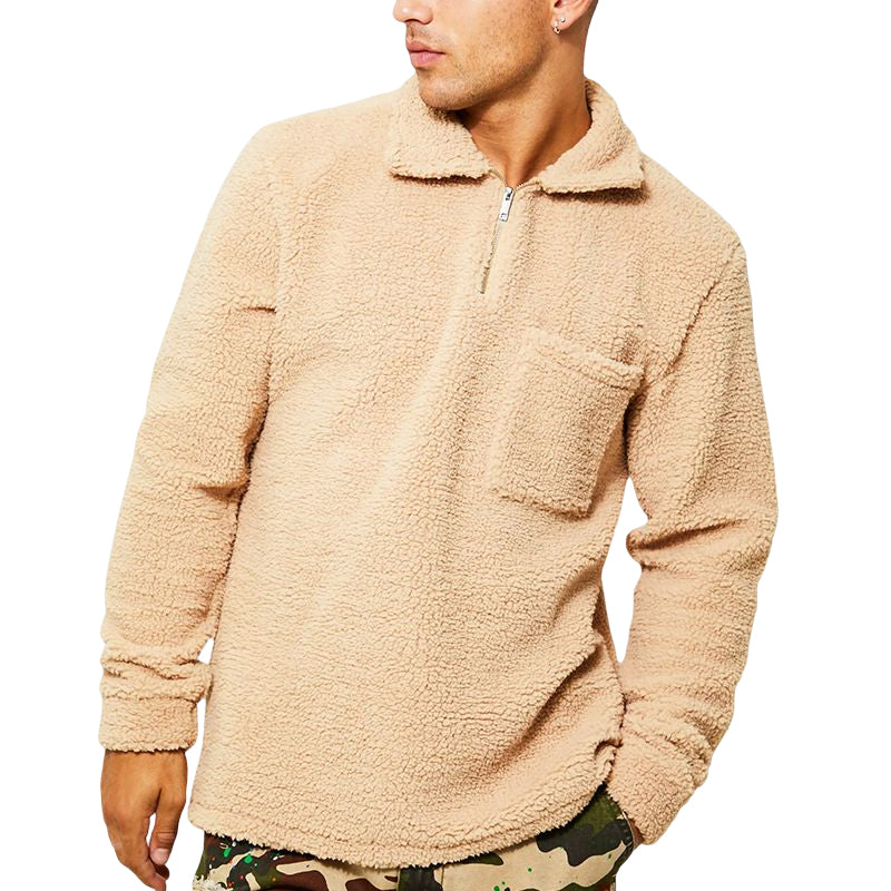 Mens Fuzzy Sherpa Pullover