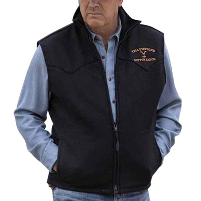 Men's Trendy Slim Print Vest Jacket