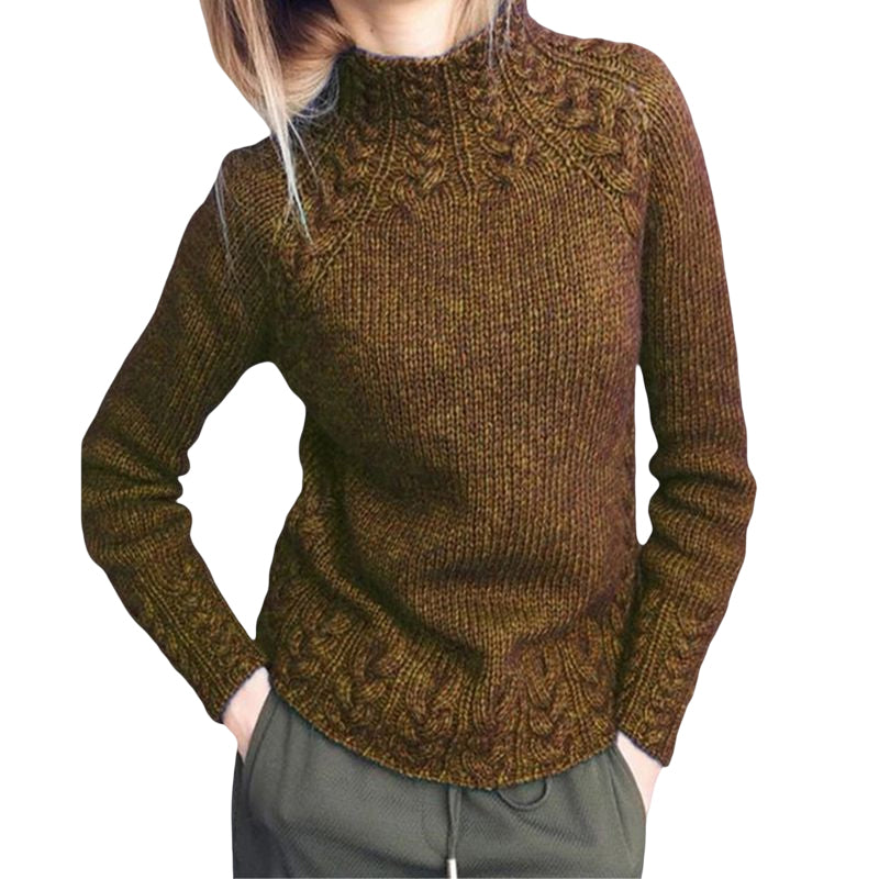 Solid Color Textured Sweater