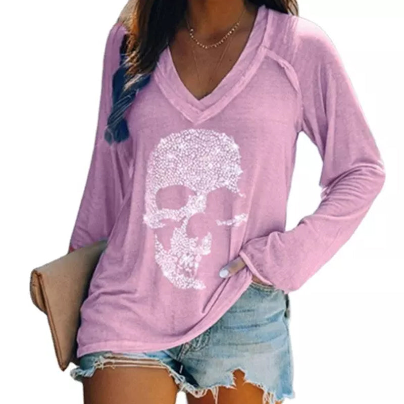Retro Skull Long Sleeve Shirts
