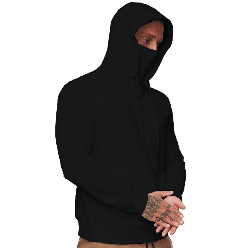 Men's Face Cover Long Sleeve Hooded