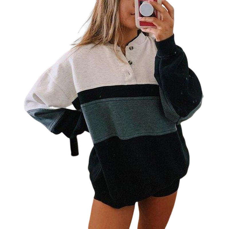 Crew Neck Stitched Sweatshirt
