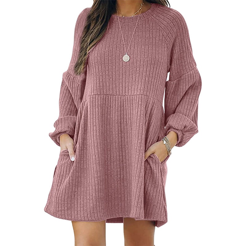 Knitted Wool Stripe Dress