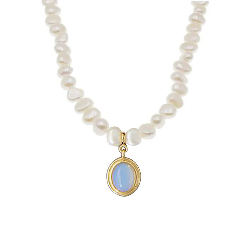 Freshwater Pearl & Moonstone Necklace