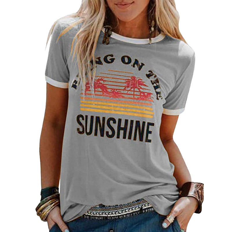 Coconut Tree Print T-shirt