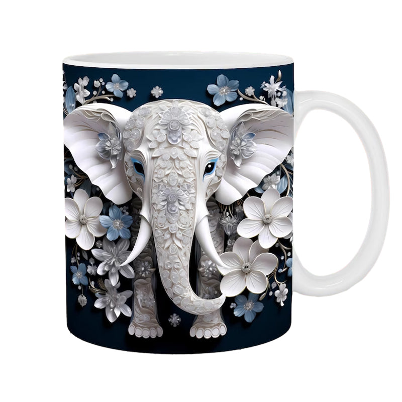 Elephant print mug