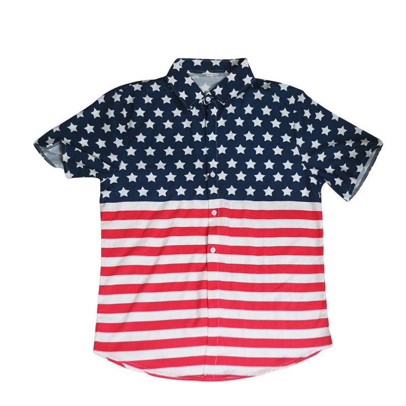 Men's American Patriotic Flag Polo Shirt