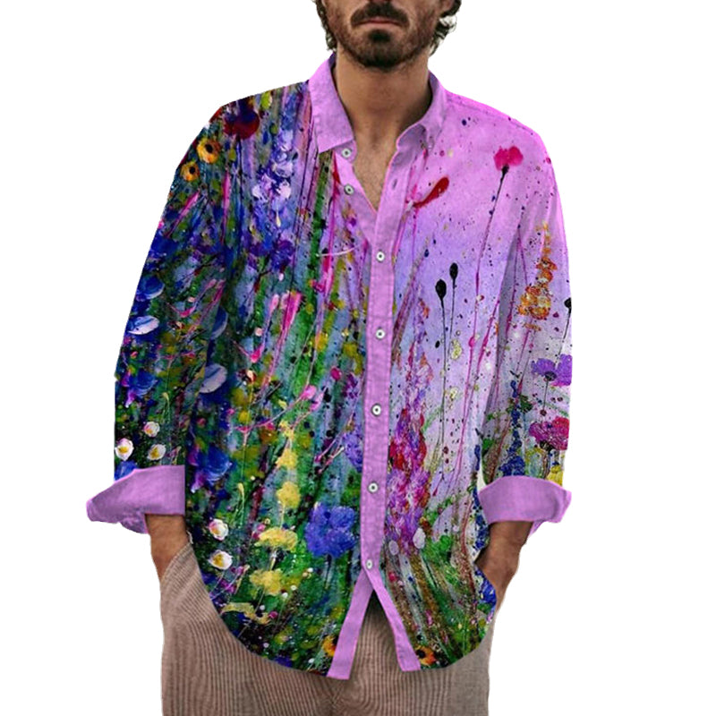 Men's Cotton&linen Long-sleeved Fashion Casual Shirt