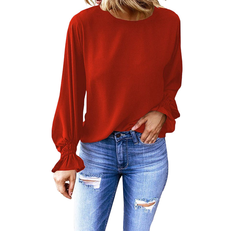 Ruffled Puff Sleeve Top