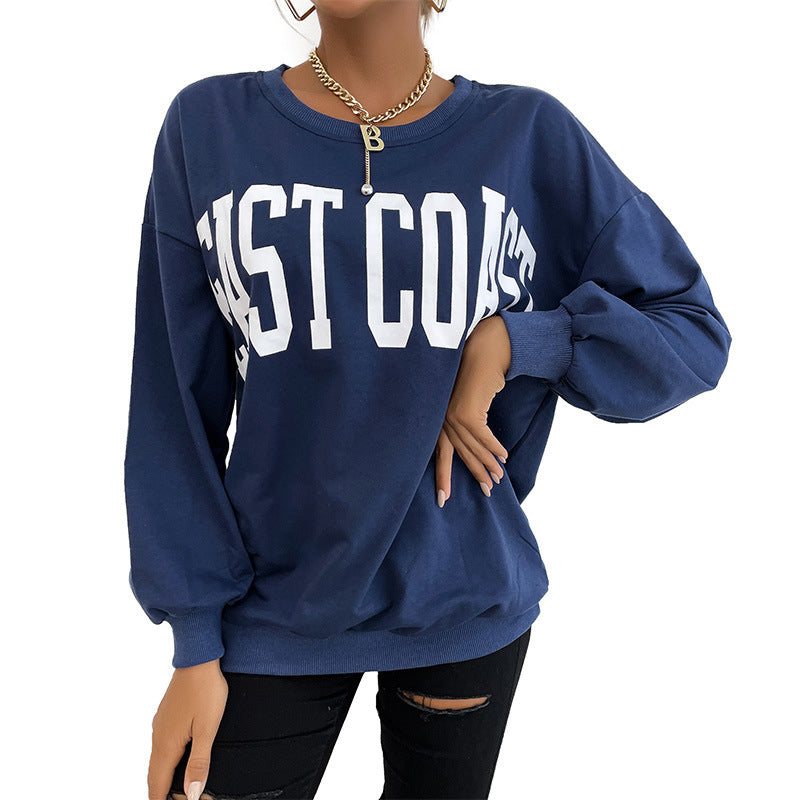 Crew Neck Letter Sweatshirt