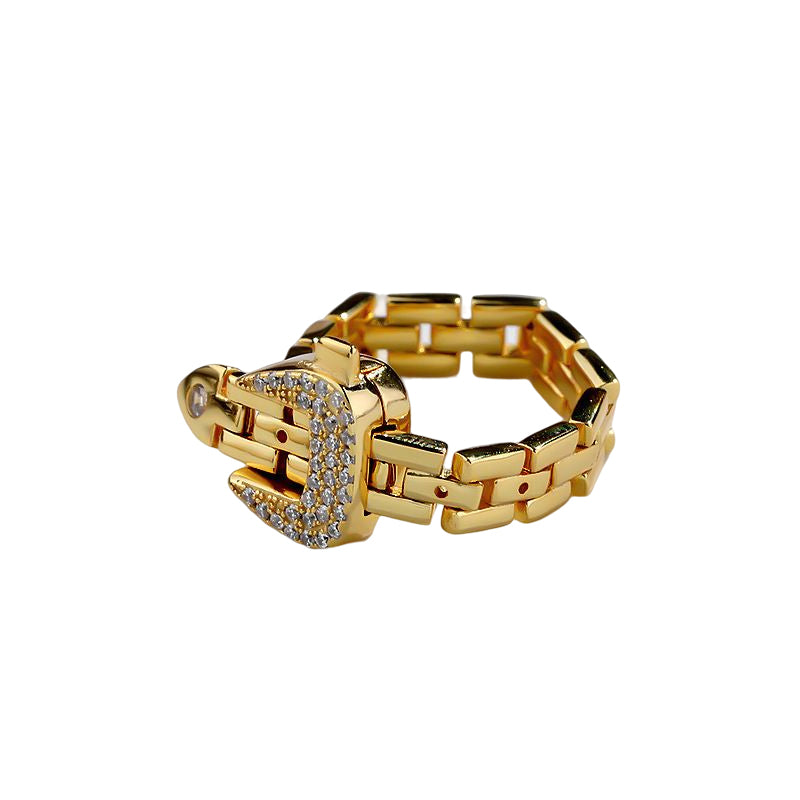 Chain Shape Buckle Ring