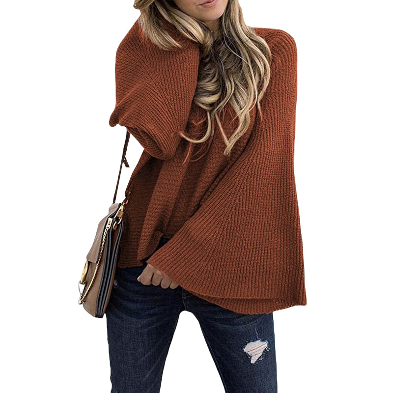 Flared Sleeve Knit Sweater