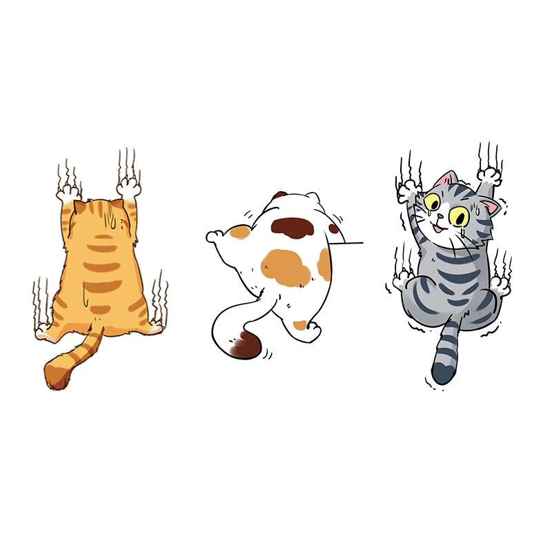 Cute Cat Cartoon Decal Car Stickers, 3 pcs