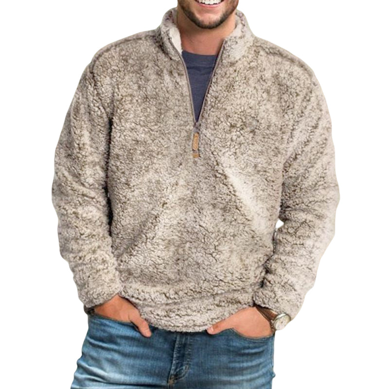 Men's Casual Loose Stand Collar Thickened Sweatshirt
