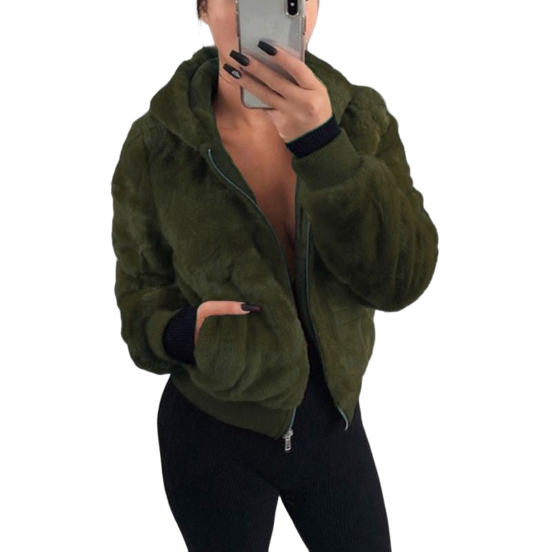 Hooded Plush Jacket