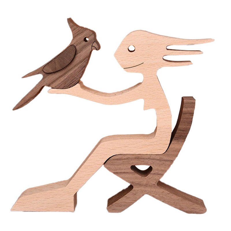 Pet Lover - Wood Sculpture Table Ornaments