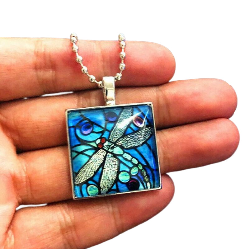 Insect Glass Pendant Necklace