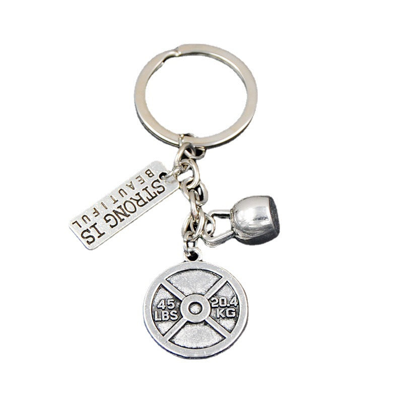 Dumbbell Keychain