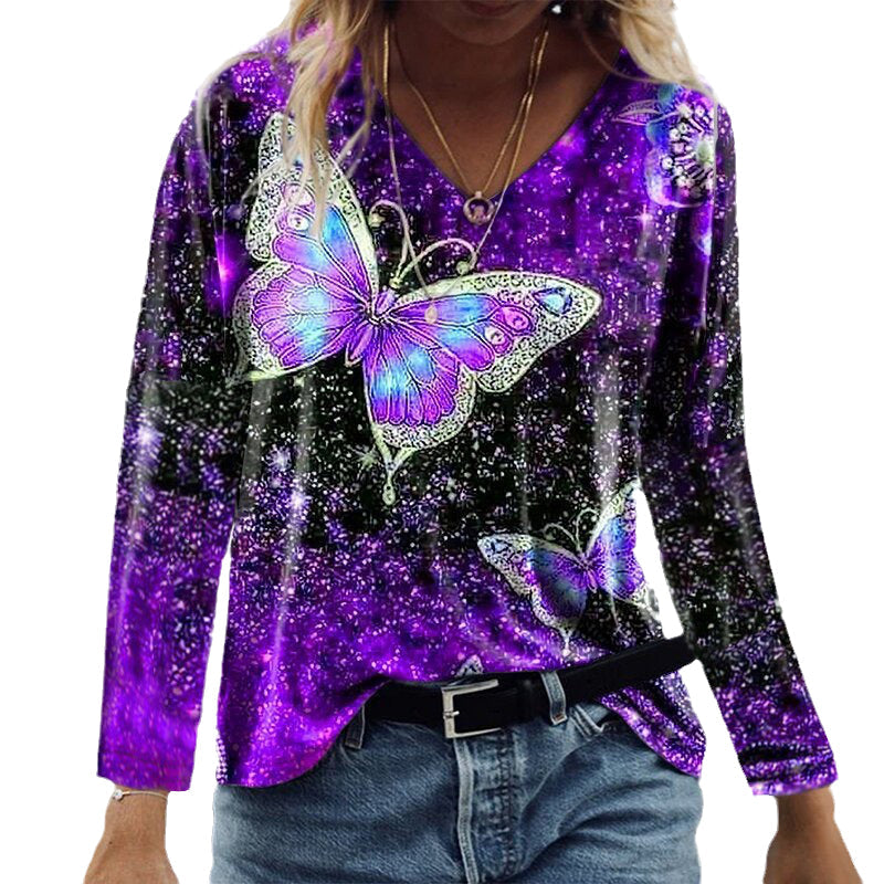 Butterfly Print T-shirt