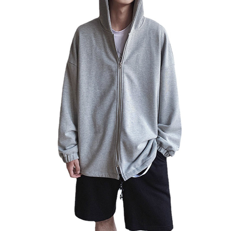 Men's hooded loose American hip hop style sports jacket
