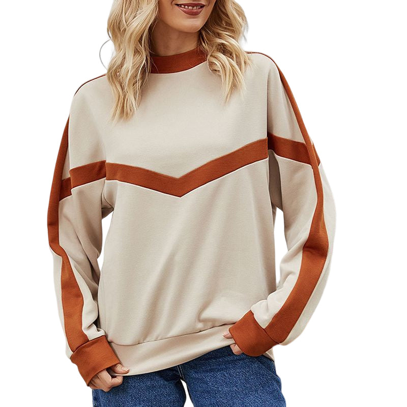Long Sleeve Colorblock Sweatshirt