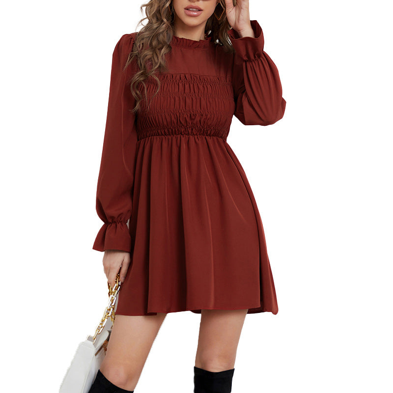 Burgundy Waist Dress