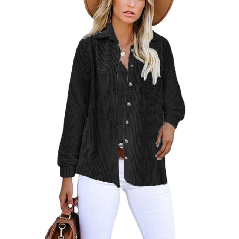 Corncloth Button Long Sleeve Cardigan