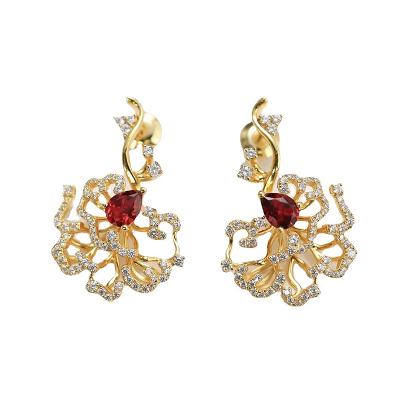 Leaf Pear Earrings