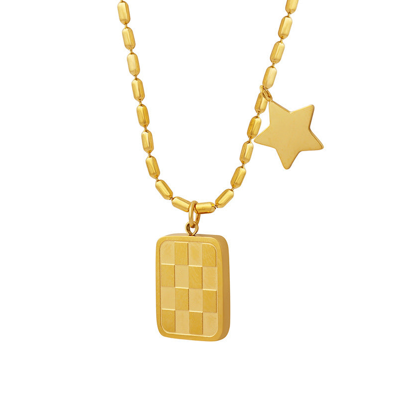 Checkerboard Shape Necklace
