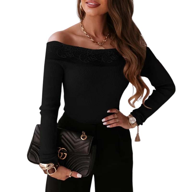 Lace-paneled Sweater