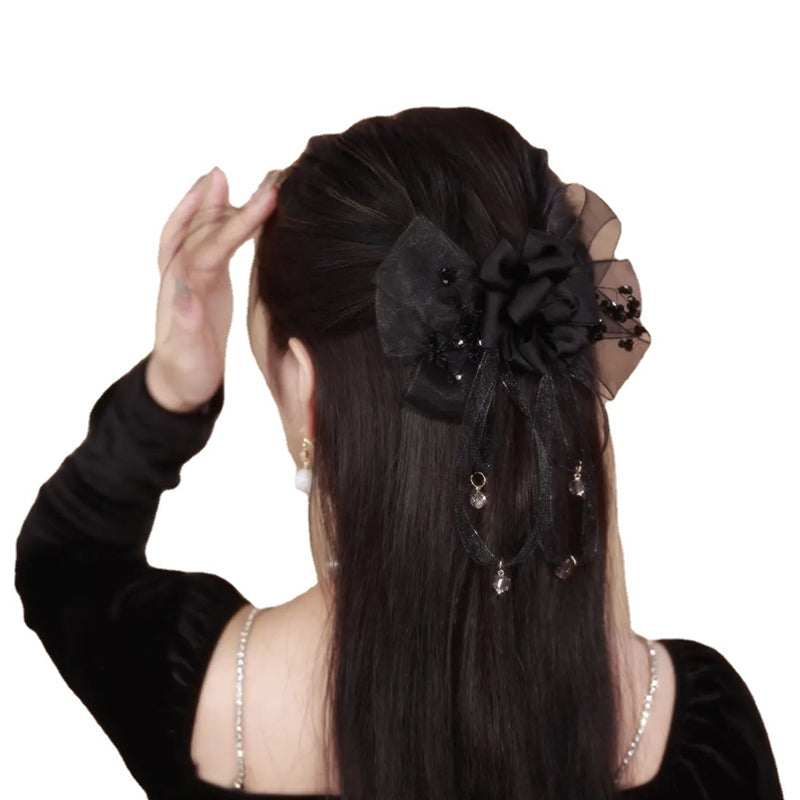 Tassel Bow Hair Clip