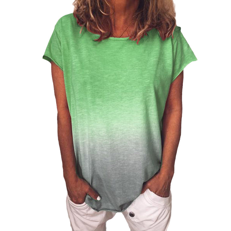 Gradient Rainbow Print T-shirt