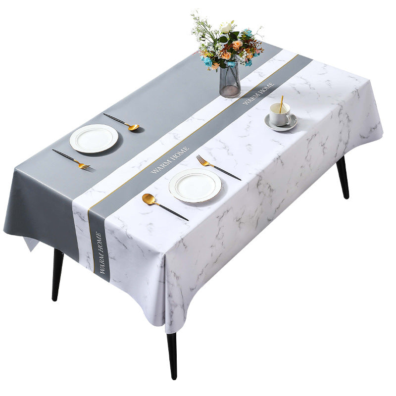 Marble Tablecloth Waterproof and Oil-proof