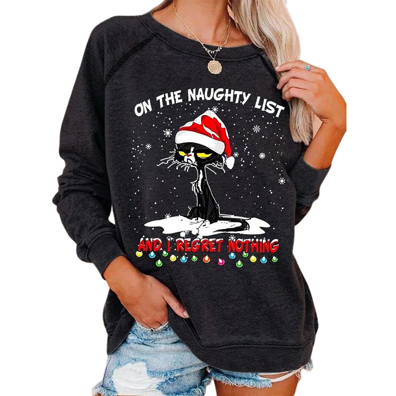 Christmas Print Pullover Sweatshirt