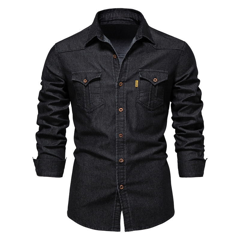 Men's Western Basic Denim Shirt