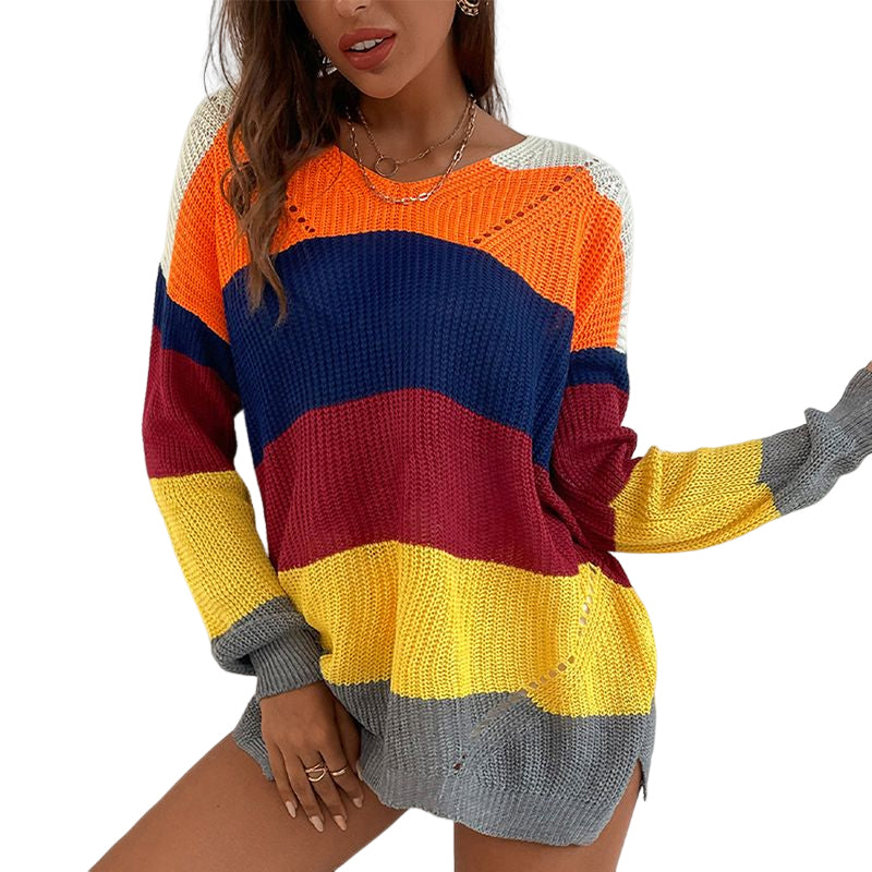 Long Sleeve Crew Neck Mid Length Sweater