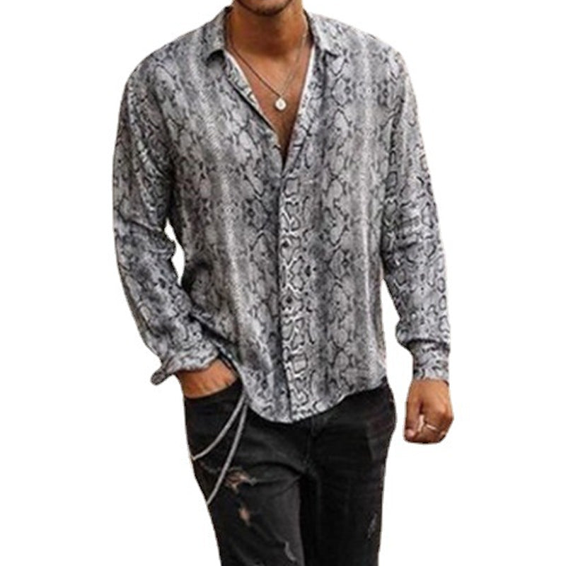 Snake Print Casual Shirt