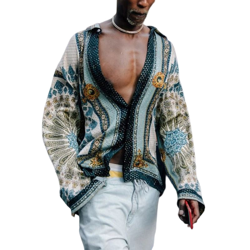 Men's Printed Long Sleeve Shirt