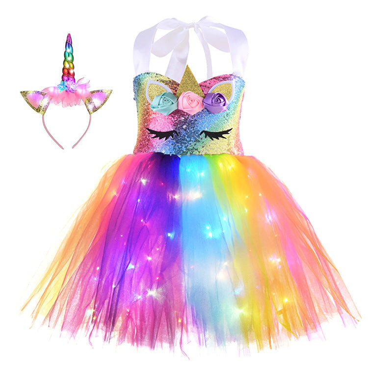 Unicorn Glow Princess Dress
