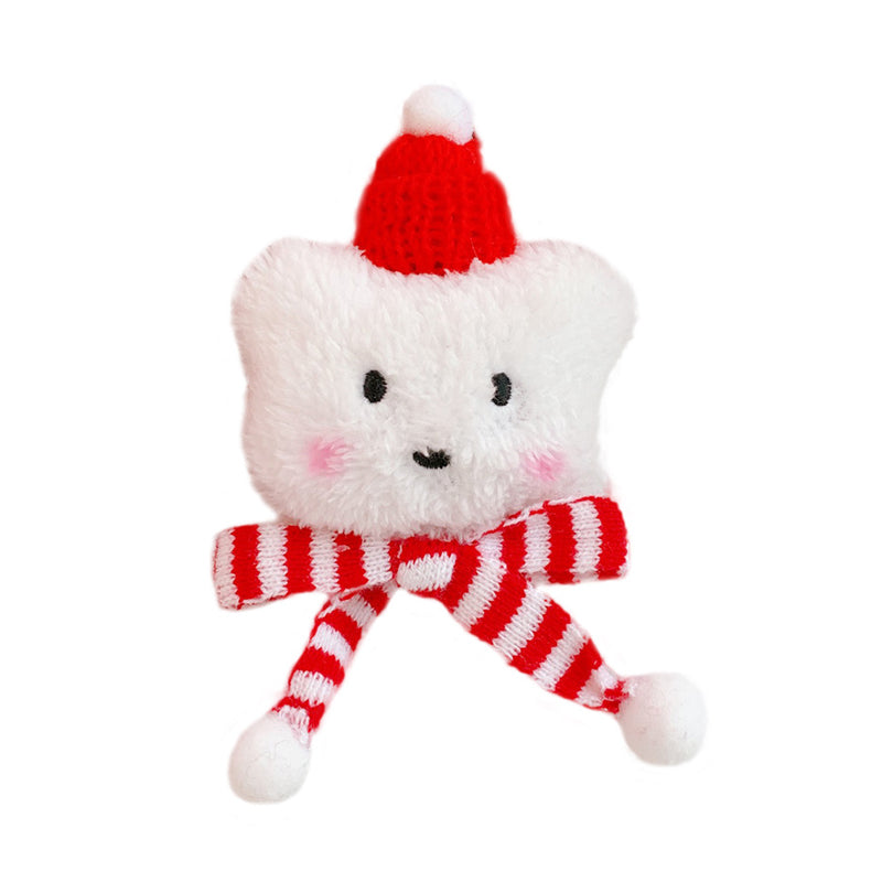 Plush Bear Christmas Brooch