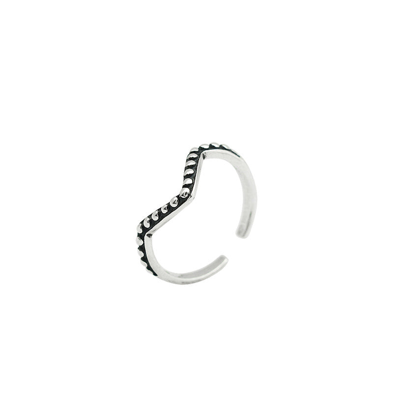 V-shaped Distressed Oopen Ring