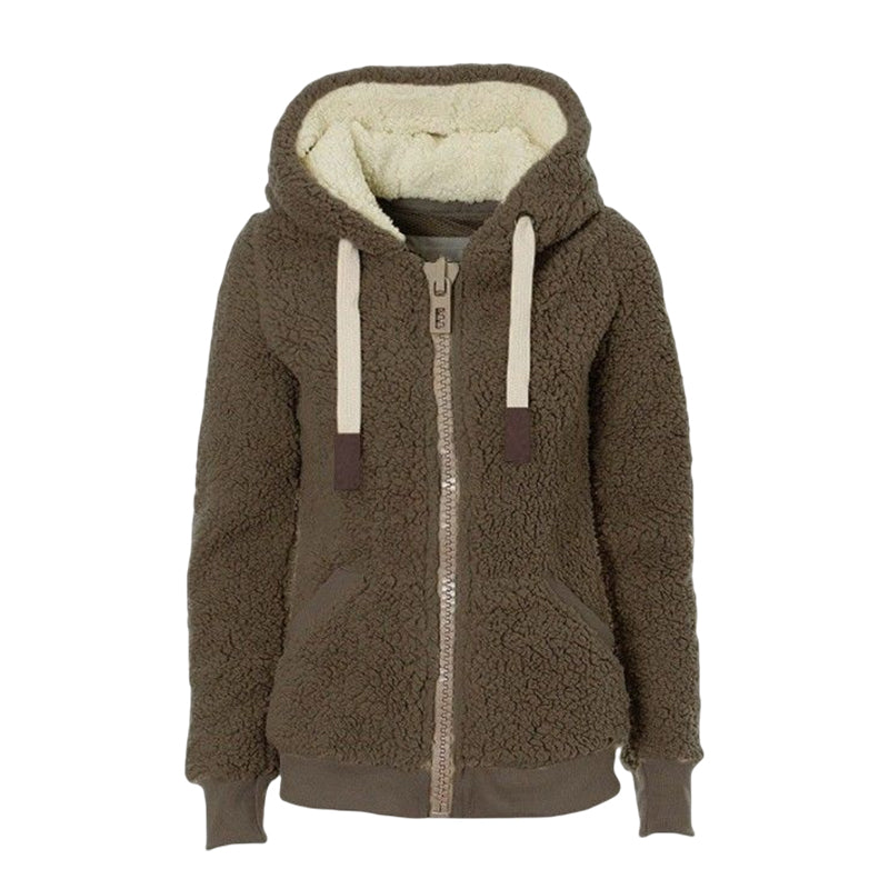 Womens Fuzzy Fleece Jacket